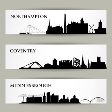 Coventry, Northampton and Middlesbrough clipart