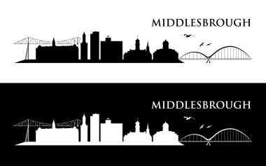Middlesbrough cityscape skyline clipart