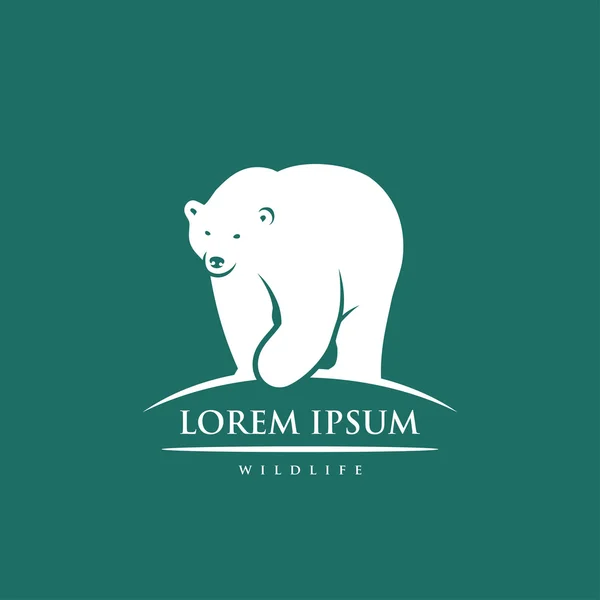 Polar bear emblem — Stock Vector