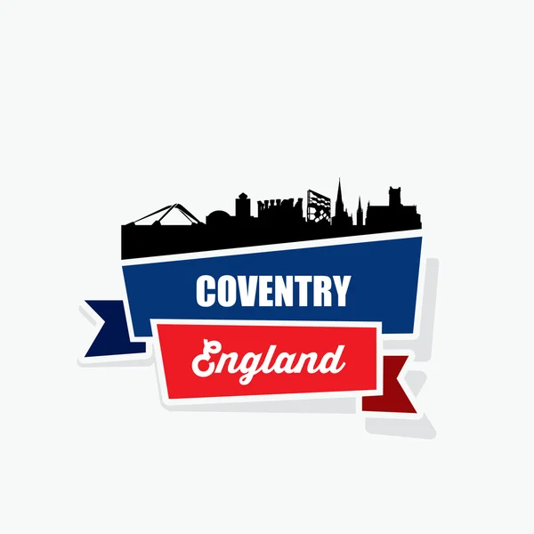 Coventry paysage urbain skyline — Image vectorielle