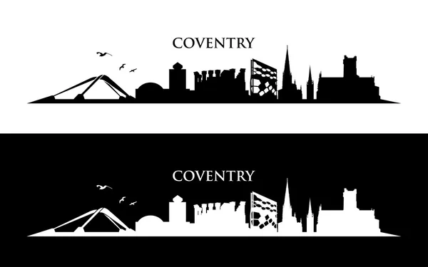 Linha do horizonte da paisagem urbana de Coventry — Vetor de Stock