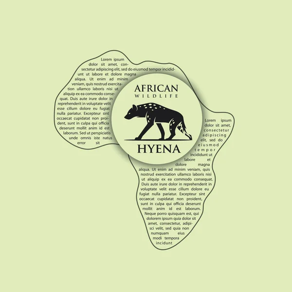 Emblème animal Hyena — Image vectorielle