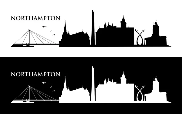 Northampton paisaje urbano skyline — Vector de stock