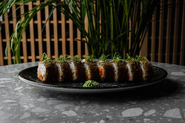 Makanan Jepang Sushi Set Disajikan Restoran Foto Berkualitas Tinggi — Stok Foto