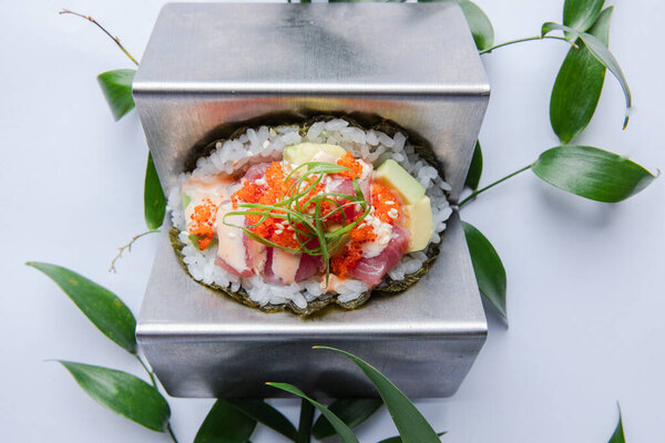 Japanese Food Taco Sushi Served Restaurant High Quality Photo Royalty Free Stock Images