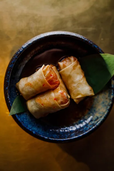 Close Seup View Delicious Asian Rice Roll — Stok Foto