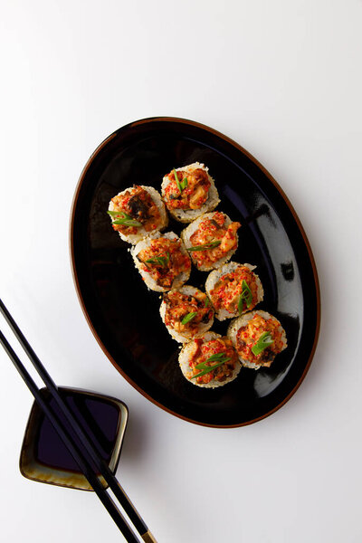 Japanese Sushi Set Isolated White Background Royalty Free Stock Photos