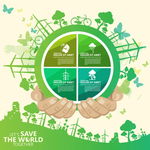 Vector del concepto de ecología — Archivo Imágenes Vectoriales