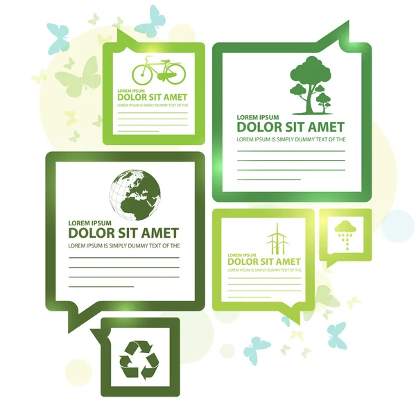 Eco verde design orgânico criativo — Vetor de Stock