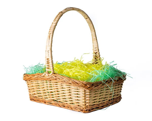 Easter Basket Plain White Background — ストック写真