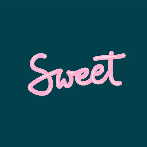 Letras de caramelo rosa. Vector Dulce dulces letras Dulce. Ilustración de palabras para una tienda de dulces. Imagen perfecta de lindas letras dulces. — Archivo Imágenes Vectoriales