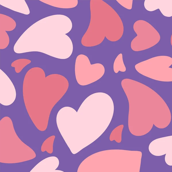 O pano de fundo para o Dia do Amor com os corações. Conceitos abstratos de textura de corações cor de rosa de brandura. Bonito presente têxtil para uma declaração de amor. —  Vetores de Stock