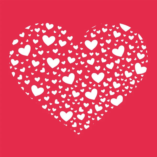 Kalp kartpostalı. Kupa çemberinde çizgi film deseni. Favorileriniz için arka plan dokuları. Sevgililer Günü için kırmızı kalp.