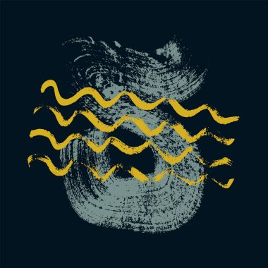 Arka plan paleti modern bir fırçadır. Poster, fırçayla elle çizilmiş resim. Tekstil arka planının dokusu. Vektör illüstrasyonu