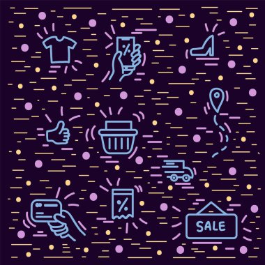 Çevrimiçi dükkandaki ödeme kalıbı. İnternetten kredi kartıyla online alışveriş yapma fikri. Çevrimiçi alışveriş düzeni.