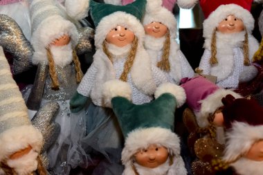 İç dekorasyon için yeni yıl oyuncakları teması 