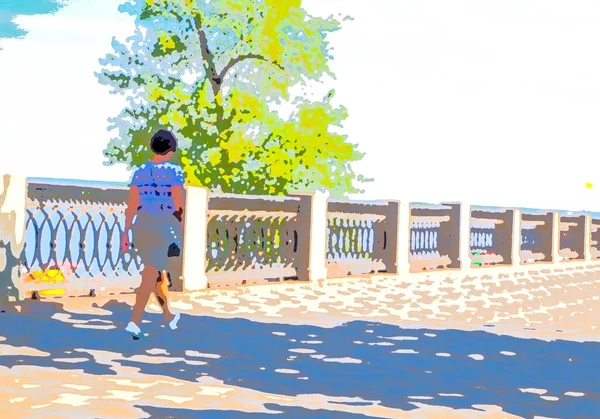 Şehirde yürüyor, koşuyor, bisiklete biniyor, güneşleniyor, sahilde yüzüyor. 