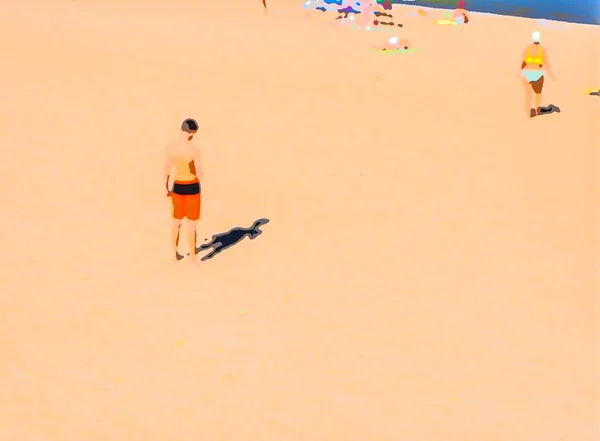 Şehirde yürüyor, koşuyor, bisiklete biniyor, güneşleniyor, sahilde yüzüyor. 