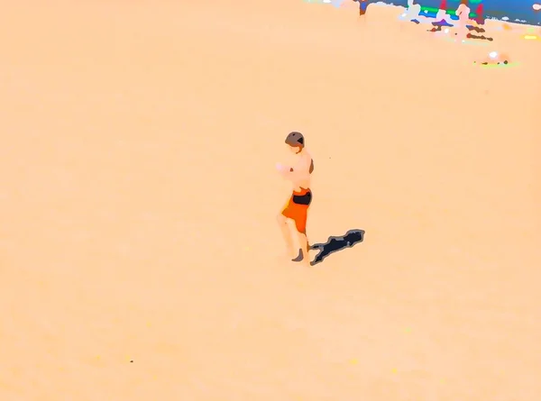 Wandelen Door Stad Hardlopen Fietsen Zonnebaden Zwemmen Het Strand — Stockfoto