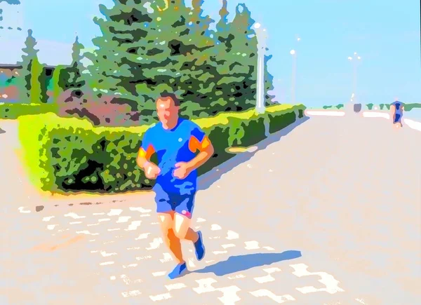 Wandelen Door Stad Hardlopen Fietsen Zonnebaden Zwemmen Het Strand — Stockfoto