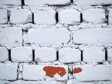 beyaz boya ile boyanmış tuğla duvar veya beyaz boya 