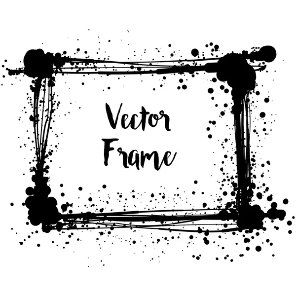 Černý inkoust fotorámeček — Stockový vektor