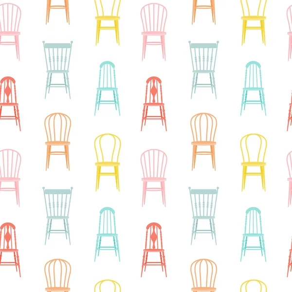 Vector set with chairs — Stock Vector