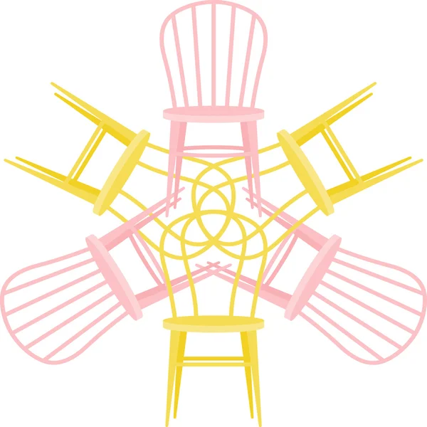 Set de vectores con sillas — Archivo Imágenes Vectoriales