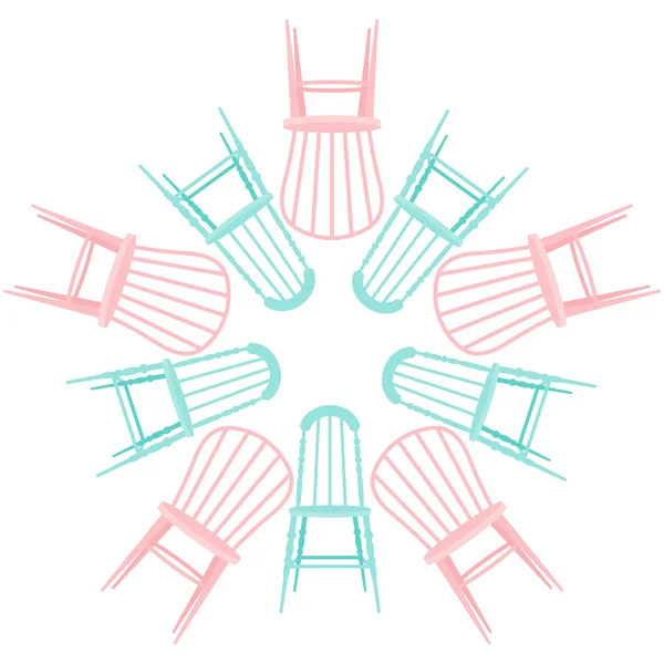 Conjunto de vetores com cadeiras — Vetor de Stock