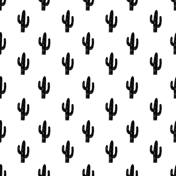 Patrón sin costura vectorial con cactus suculento . — Vector de stock