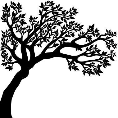 Vector drawing of the tree vector
