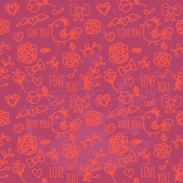 Seamless pattern of Valentines day — Stock Vector