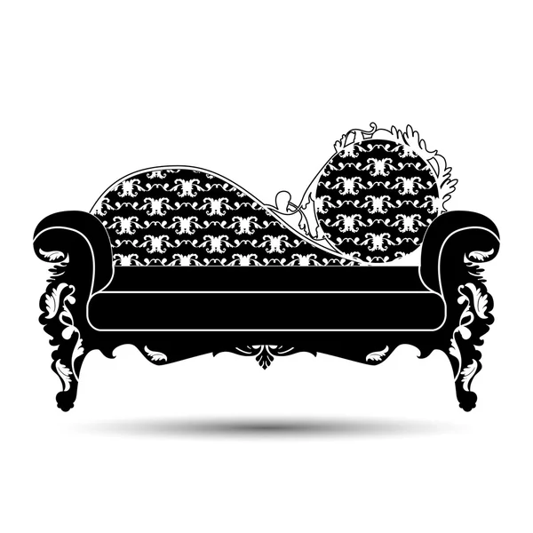 Vektorsilhouette des Sofas — Stockvektor