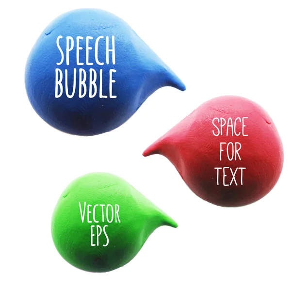 Icon of plasticine speech bubble — Stock Vector