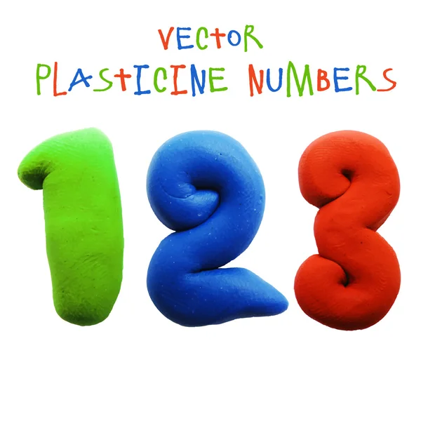 Icône des numéros de plasticine — Image vectorielle