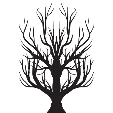 vector drawing of the tree clipart