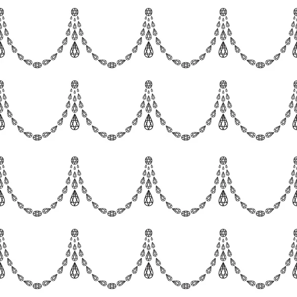 Colgantes de cristal patrón sin costura — Vector de stock