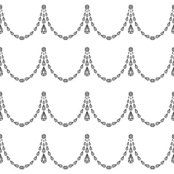 Ciondoli di cristallo modello senza soluzione di continuità — Vettoriale Stock