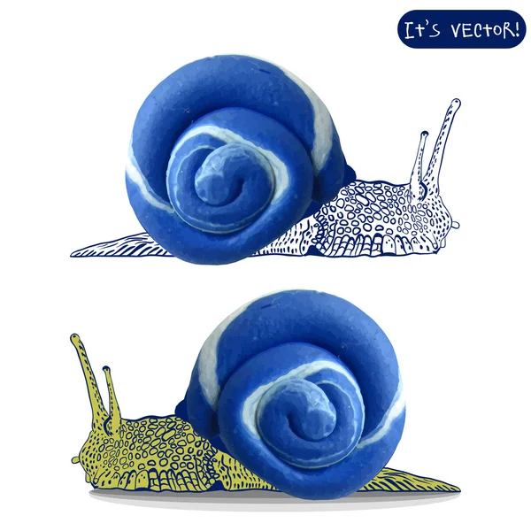 Icône d'escargot plasticine — Image vectorielle