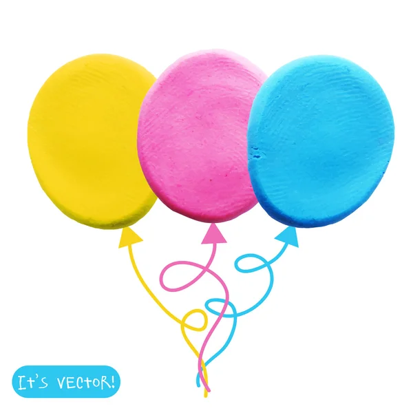 Icona di palloncino di plastilina — Vettoriale Stock