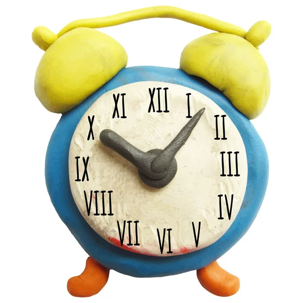 Icon of plasticine alarm clock — Stok Vektör