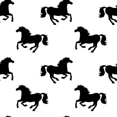 Seamless vector black and white pattern