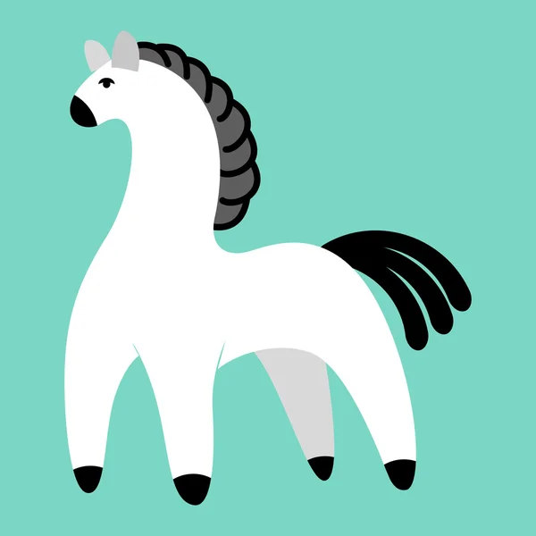 Дымковская игрушечная лошадь — стоковый вектор