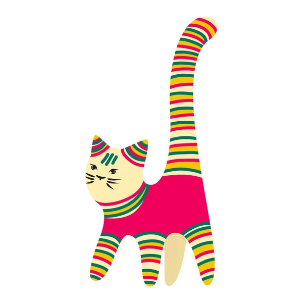 Filimonowo Spielzeug Pfennigpfeife Katze — Stockvektor