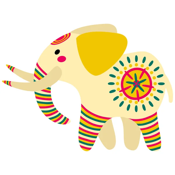 Elefante de juguete Filimonovo — Vector de stock