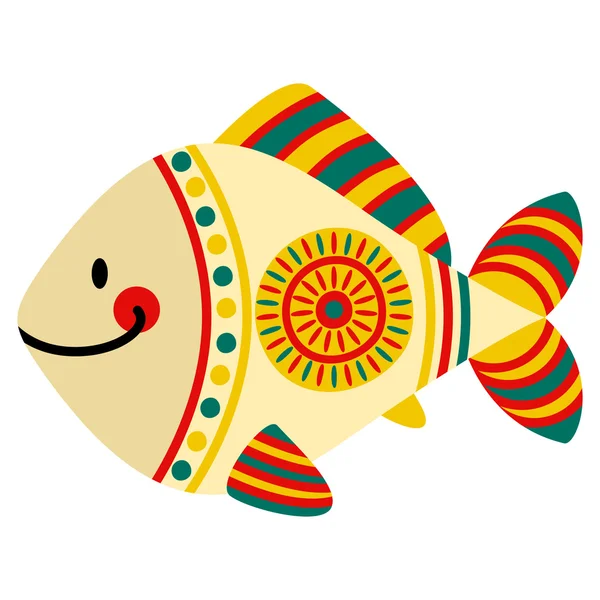 Filimonovo speelgoed vis — Stockvector
