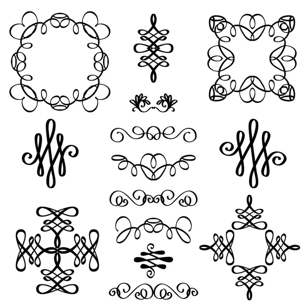 Calligraphic vector set — Stock Vector