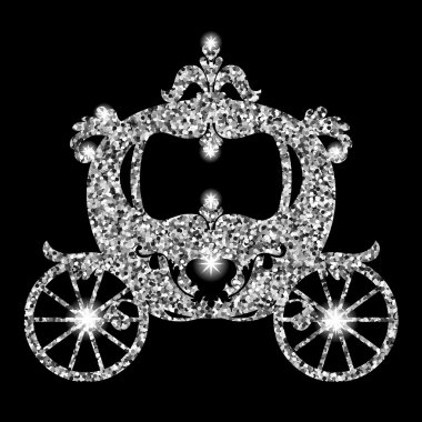 Vintage carriage isolated on white background clipart