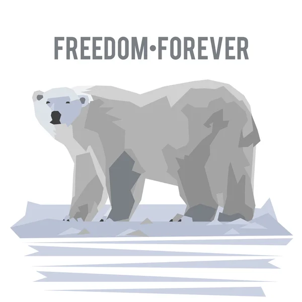 Vectorillustratie met polar bear — Stockvector