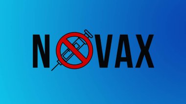 VAX Covid 19 logosu yok. Aşı yapmak istemeyen insanların logosu. Komplo ve karşı kültürel düşünce. Covid-19 sahte. Aşılar. Maske Yok.
